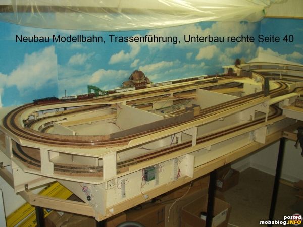 Rohbau des rechten Anlagenteiles, Rahmenbauweise