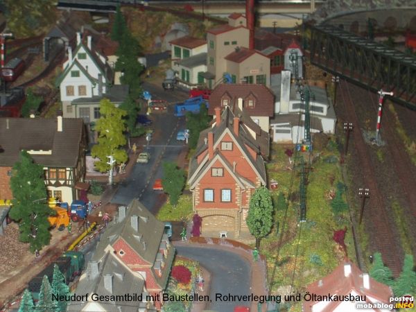 Rohrverlegebaustelle in der Durchgangsstraße