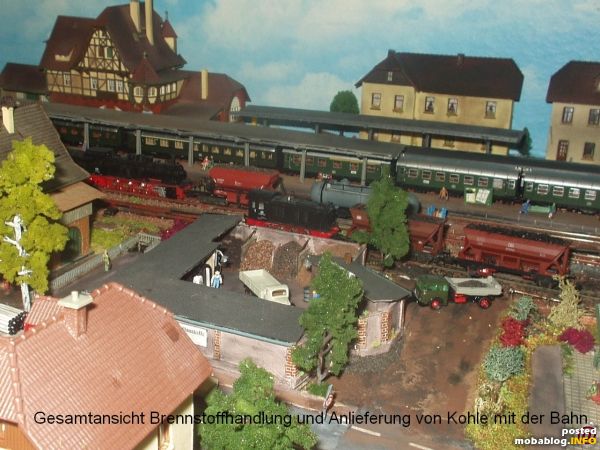 Hier sieht man einen kleinen Überblick von Neudorf mit der am Bahnhof integrierten Brenn und Baustoffhandlung