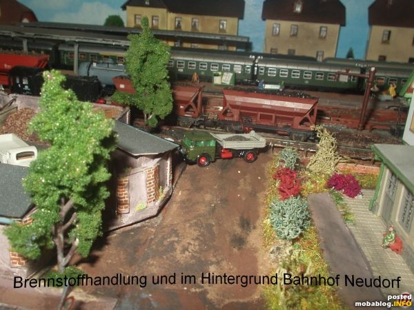 Zum Abschluß nochmals die Brenn und Baustoffhandlung mit im Hintergrund Teilen von Neudorf im Bahnhofsbereich