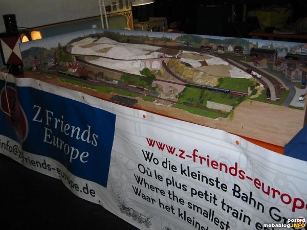 Die Anlage, die auch den Namen "Dampf und Diesel" hat, auf der Ausstellung in Bremen. Sie gehörte zum Stand der Z-Friends-Europe - www.z-friends-europe.de