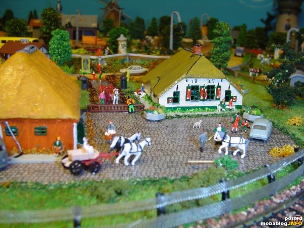 Blick auf den bauernhof.