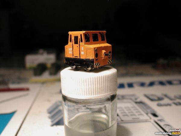 Modell in gespritzten Zustand mit Decals