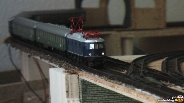Probefahrt mit der neuen Fleischmann E 19 und Minitrix Schnellzugwagen