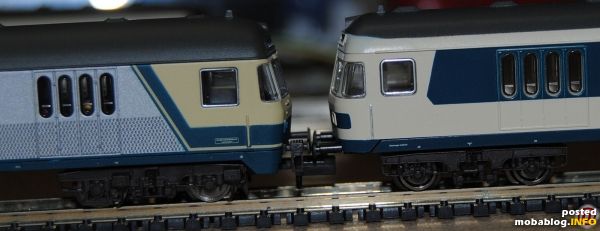 Ergebnis im Vergleich zu einem Minitrix Steuerwagen