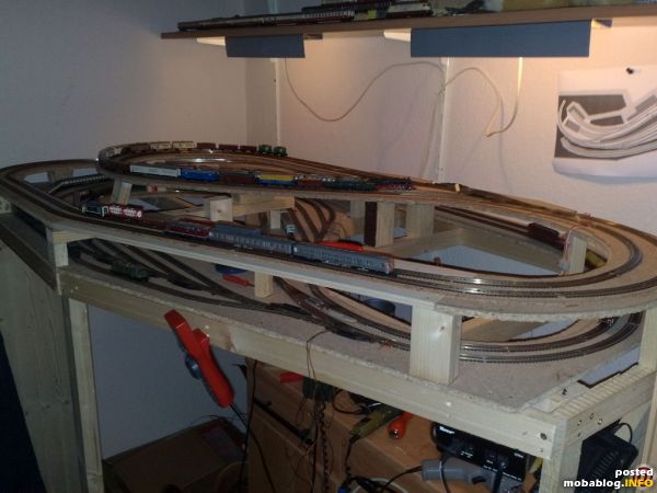Rohbau mit erster Ebene (Kehre für Paradestrecke) und Schattenbahnhof