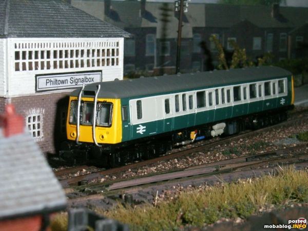 Vor der Rückfahrt posiert 55005 vor der Philtown-Signalbox bei der Einfahrt in die Bay-Platform.