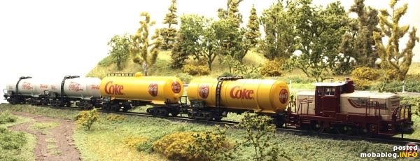 CocaCola Gesamtzug mit meiner privaten Lok