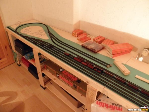 Schattenbahnhof. Ganz links Lokabstell/-ausziehgleis.