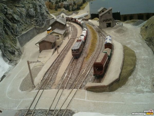 Bahnhof und Güterbereich/Kiesverlad.