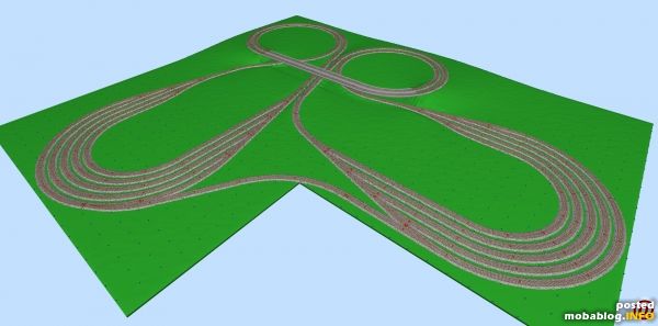 Hier der aktuelle Gleisplan in 3D (SCARM)