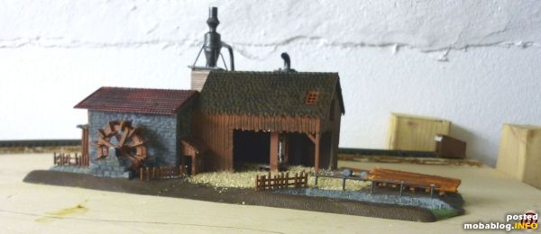 Sägewerk von Faller. Farblich nachgearbeitet