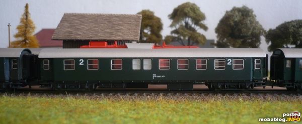 Der ehemalige AB ist zum 2. Klasse Wagen herabgestuft worden.