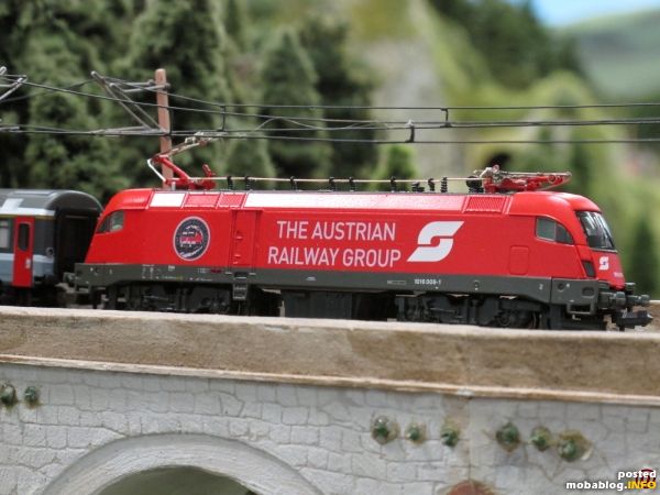 Beim Passieren des Viaduktes über die "Kalte Rinne" konnte ein erster Blick durch das Teleobjektiv auf die frisch lackierte Lok geworfen werden.
