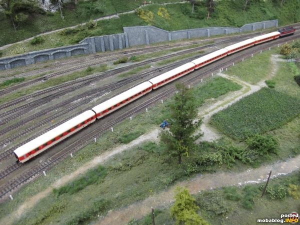 Wenige Minuten später passiert eine Reihe 1042 mit einer Schlierenwagengarnitur die Fotostelle.