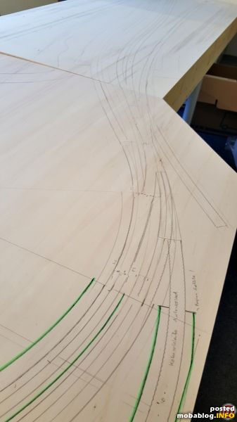 Die südliche Einfahrt, fertig geplant. Ich mag Bahnhöfe in Kurven!