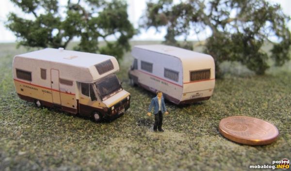Hier sehen wir ein Karmann-Mobil ebenfalls mit Mercedes-Fahrgestell