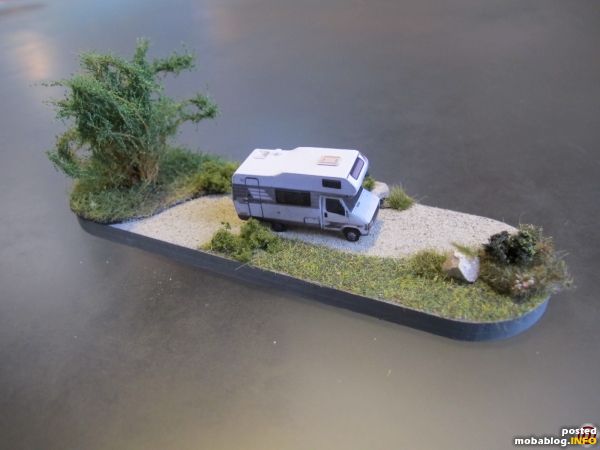 Das Hymer-Camp 55 aus den 1990er Jahren auf dem Minidiorama