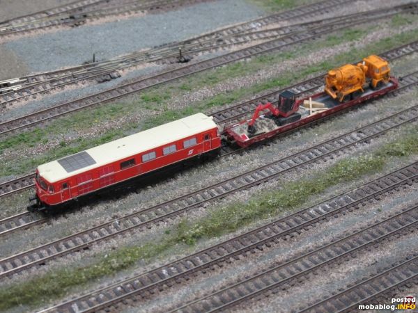 Bauzugeinsatz mit Diesellok Reihe 2050