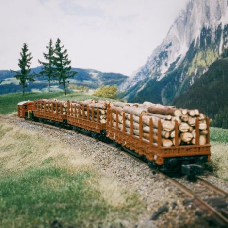 Jetzt werden drei der vier Holzwagen nördlich ausgezogen.