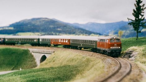 In der Kurve macht sich der Zug besonders gut.