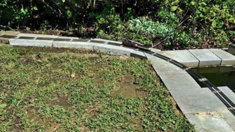 bis hierher bestand Baurecht auf vorhandenem Trassé
für den weiteren Verlauf gibt es noch Diskussion wegen der Vegetation
vorläufiges Streckenende, es fehlen noch ca. 4,5m bis zur geplanten Wende