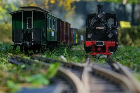 Umsetzen in Heuern. Alle drei Bahnhöfe der Point-to-Point Strecke hatten diesmal ein vollständiges Umsetzgleis.