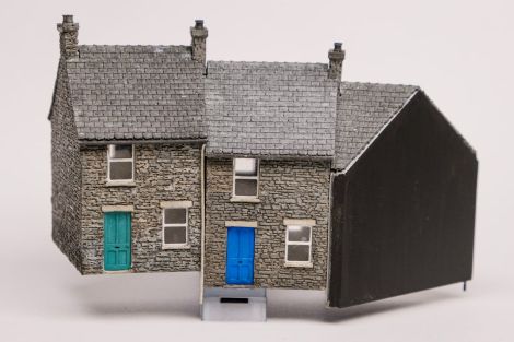 Die Hinterhofseite der Geb&auml;ude 