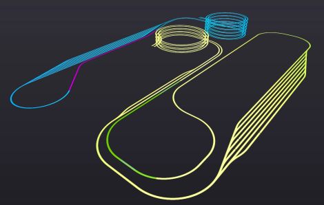 3D Ansicht Schattenbahnh&ouml;fe und Wendeln